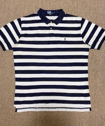 POLO RALPH LAUREN | 🔶90sラルフローレン ボーダーポロシャツ ネイビー×白 XL(ポロシャツ)