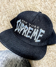 Supreme  | 🔸スカルボーンロゴ 6パネルキャップ 黒(キャップ)