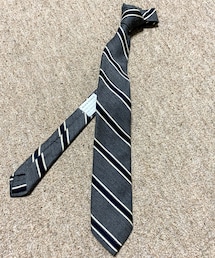 BLACK FLEECE | 🔸ブラックフリース ウールレジメンタイ グレー (ネクタイ)