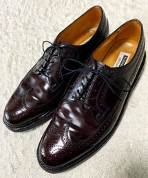 VINTAGE | 🔸フローシャイム　ロングウイングチップ(茶)  ★メルカリ出品中‼️(ドレスシューズ)