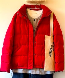 GU | 3〜4年前のGU☺︎¥3,990でした(^o^)/くすんだ赤で、意外と長持ちしてます👍(ダウンジャケット/コート)