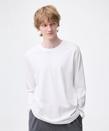 GU | ソフトコットンクルーネックT（長袖）(Tシャツ/カットソー)