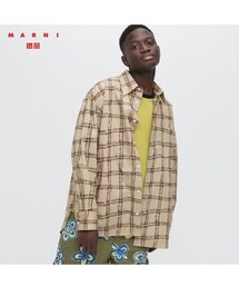 UNIQLO | オーバーサイズプリントシャツ（長袖）XL(シャツ/ブラウス)