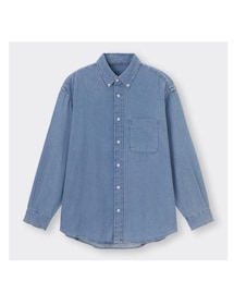 GU | デニムオーバーサイズシャツ(長袖) XL(シャツ/ブラウス)