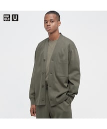 UNIQLO | フレンチリブカーディガン　セットアップ可能　L(カーディガン/ボレロ)
