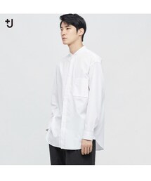 UNIQLO | スーピマコットンオーバーサイズスタンドカラーシャツ（長袖）XL(シャツ/ブラウス)