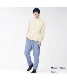 GU | カラーカーブタックパンツ(セットアップ可能)(デニムパンツ)