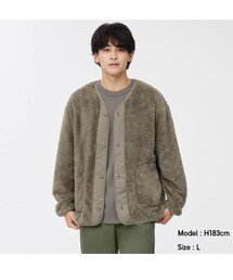 GU | フリーシーフリースコンビネーションカーディガン(長袖)(その他トップス)