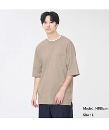 GU | ルーズフィットT(5分袖) XL(Tシャツ/カットソー)