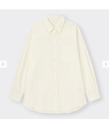 GU | レースオーバーサイズシャツ(長袖) XL(シャツ/ブラウス)