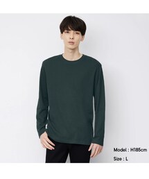 GU | ソフトコットンクルーネックT(長袖)(Tシャツ/カットソー)