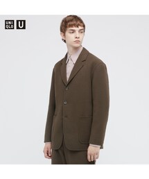 UNIQLO | ウールブレンド　テーラードジャケット　L(セットアップ)