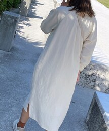 LOPASS | Mサイズ 身幅50 着丈98 ラグラン袖(シャツワンピース)