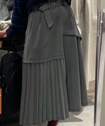 NICOLE CLUB | プリーツMIXフレアスカート(スカート)