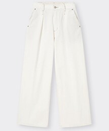 GU | ライトデニムワイドパンツ(OFFWHITE/S)(その他パンツ)