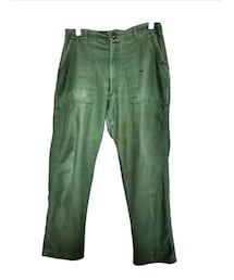 VINTAGE | 70s U.S.Army Baker Pants OG107 Cotton Sateen　よく見ると、いろんなシミがついてる🤣(その他パンツ)