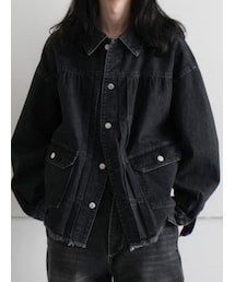 NEONSIGN | NEONSIGN Cutaway Front Denim Jacket(デニムジャケット)
