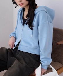 MONO-MART | イージードライダンボールスウェットショート丈ダブルジップパーカー(パーカー)