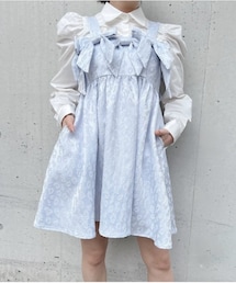 lilLilly | レオパードジャガードミニワンピース(ワンピース)