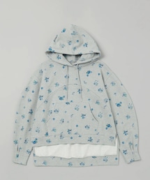 POPPY | Blue flower print hoodie(スウェット)