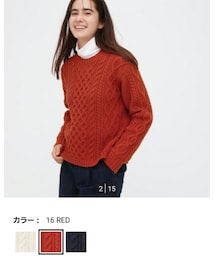 UNIQLO | ケーブルクルーネックセーター(ニット/セーター)
