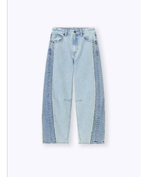 GU | 2トーンバレルレッグジーンズ (62 BLUE /Sサイズ)(デニムパンツ)