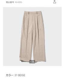 UNIQLO | タックワイドパンツ/Sサイズ(パンツ)