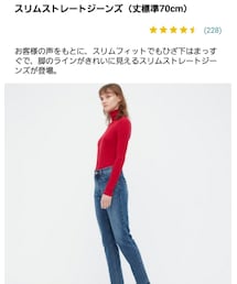 UNIQLO | スリムストレートジーンズ(デニムパンツ)
