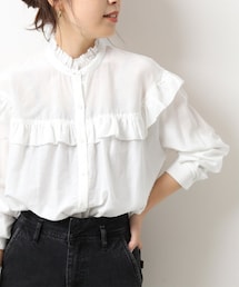 Spick & Span | ≪WEB・ルミネ店限定追加≫コットンシルクフリルブラウス2◆(シャツ/ブラウス)