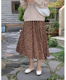 HOTPING | フラワーパターンフレアロングスカート(スカート)