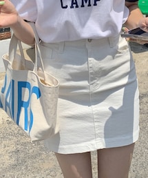 HOTPING | 側ゴムコットンミックスミニスカート(スカート)