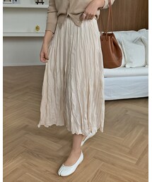 HOTPING | ウエストゴムナチュラルリンクルロングスカート(スカート)