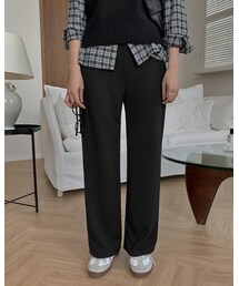 HOTPING | ベーシックルーズウエストゴムストレートワイドパンツ(その他パンツ)