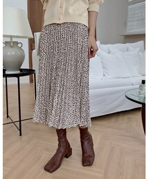 HOTPING | ウエストゴム細プリーツロングスカート(スカート)