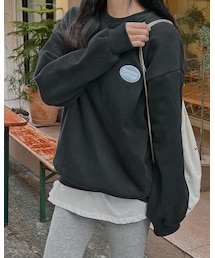 HOTPING | Holidayレタリングロゴ両起毛オーバースウェット(スウェット)