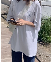 HOTPING | WASHINGTON レタリングプリントルーズTシャツ(Tシャツ/カットソー)