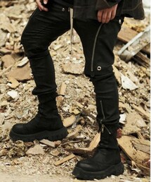Rick Owens | Rick Owens - Exaggerated Sole Leather Chelsea Boots - Womens - Black(ブーツ)