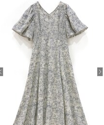 GRL | 花柄Vネックバックレースアップフレアワンピース(ワンピース)