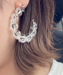 フラワーフープピアス🌼 | ピアス（両耳用）