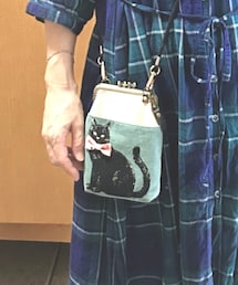 ハンドメイド黒猫ちゃんスマホポーチ | バッグ