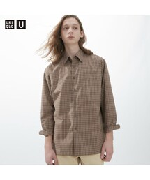 UNIQLO | オーバーサイズチェックシャツ／サイズS(シャツ/ブラウス)