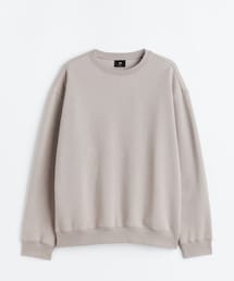 H&M | リラックスフィット  スウェットシャツ  Gri-bej  Lサイズ(スウェット)