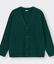 GU | ブラッシュドヤーンカーディガン(長袖)  DARK GREEN  Mサイズ(カーディガン/ボレロ)