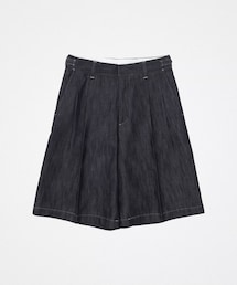 UNFOLK | #-63 Rigid denim 2tuck shorts(デニムパンツ)