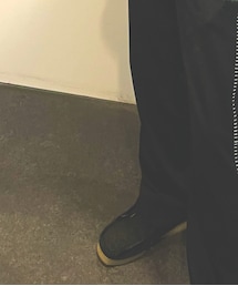 Clarks | END.コラボの黒　ボタニカル調の模様が入っている(モカシン/デッキシューズ)