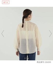 GU | シアーボリュームスリーブブラウス(シャツ/ブラウス)