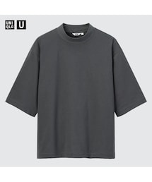 UNIQLO U | エアリズムコットンオーバーサイズモックネックT(Tシャツ/カットソー)