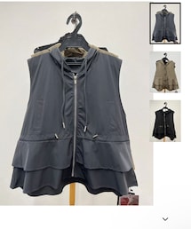 ABITOKYO | フード付きフリルジップベスト(ベスト)