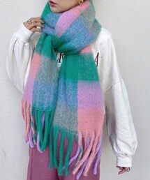 KLEAR | COLORFUL VOLUME STOLE (素材 : ポリエステル)(マフラー)