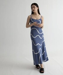 Uenui | Wave pattern knit one piece(ワンピース)